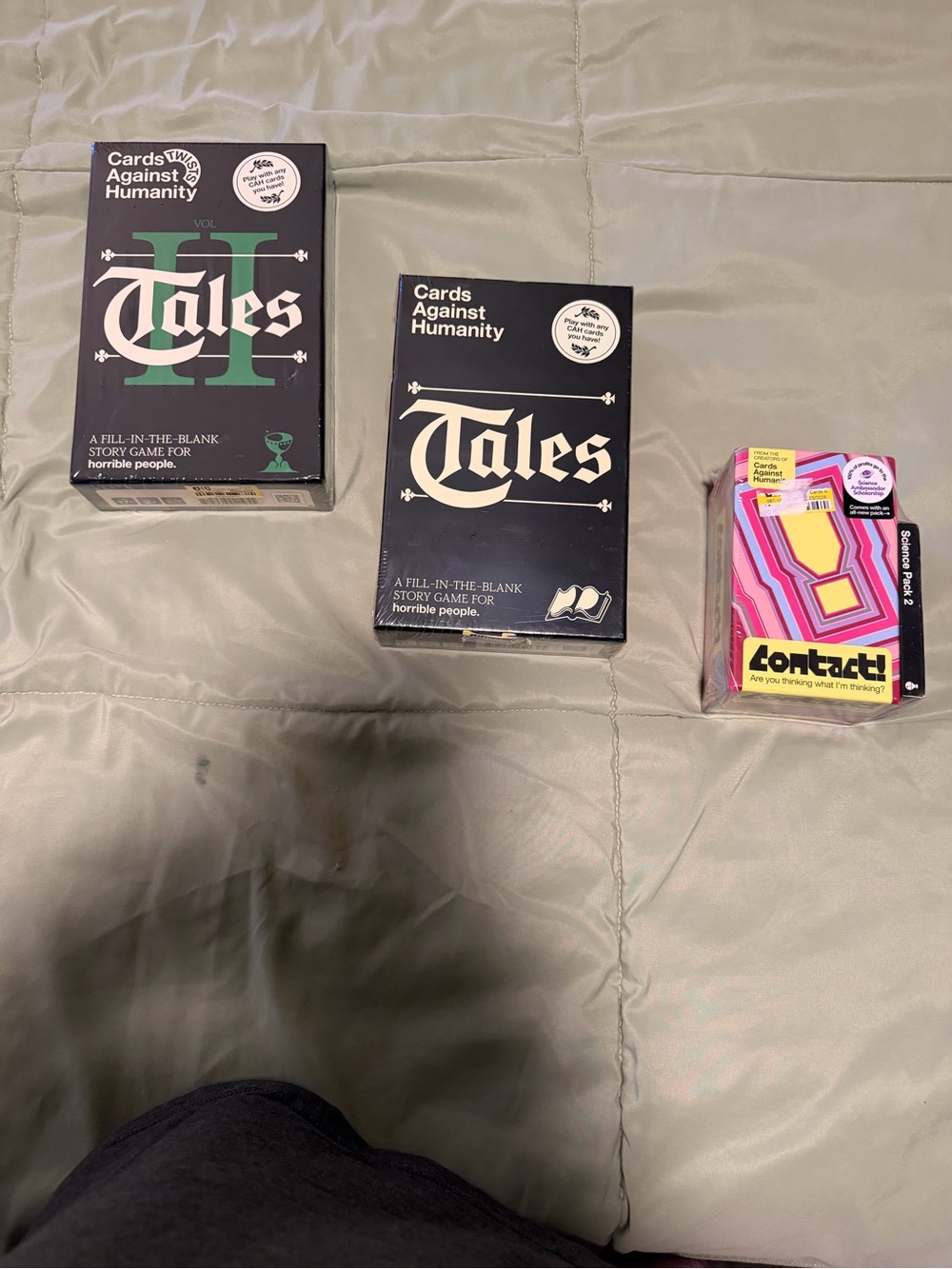 Cards Against Humanity Tales & Contact! Party Card Bundle - Black & Pink